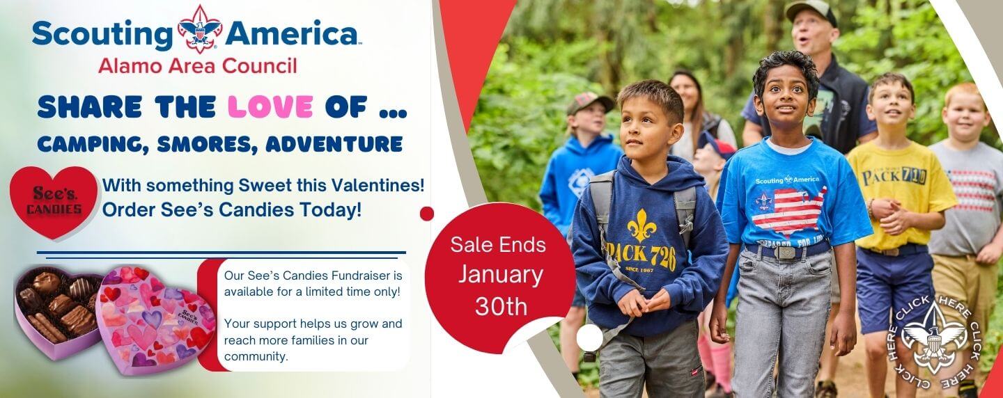 see's candy fundraiser scouting valentines day heart